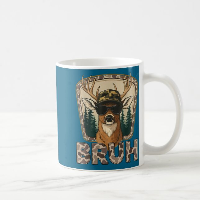 Mug Bruh Deer Hunter Funny Deer Hunting Camo Men Teens (Droite)