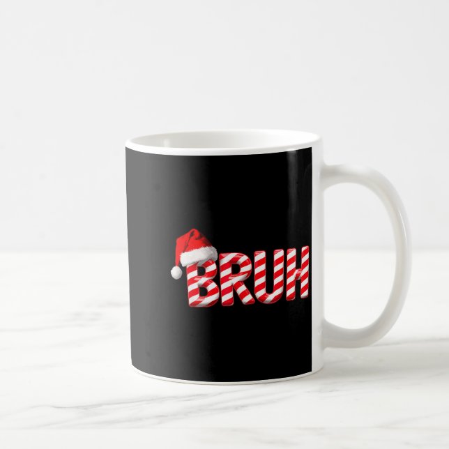 Mug Bruh Funny Christmas Red Plaid Teens Boys Kids Xma (Droite)