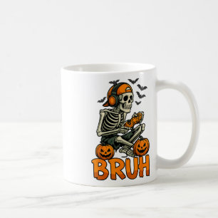 Mug Bruh Halloween Garçons Enfants Gamer Mens Skeleton