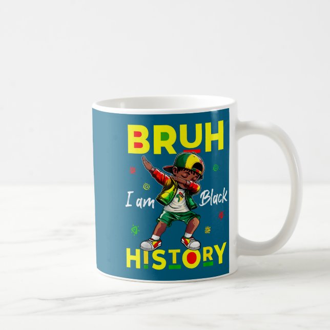 Mug Bruh I Am Black History Afro Men Boys Black Histor (Droite)