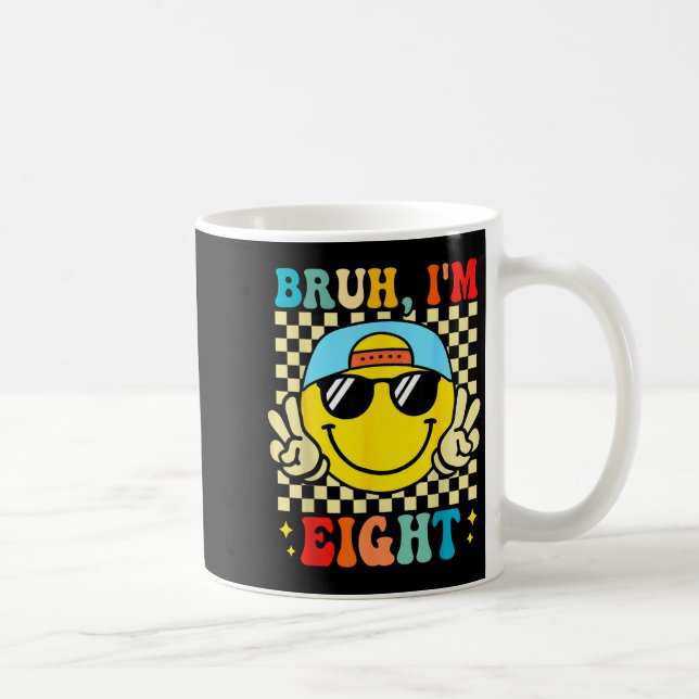 Mug Bruh I'm Eight 8 8th Birthday Groovy Boys Girls 8  (Droite)