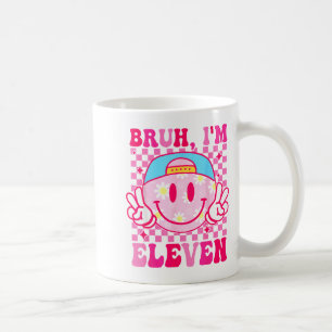 Mug Bruh j'ai onze 11 ans pour les filles groovy 11 an