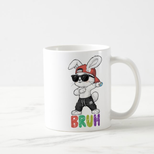 Mug Bruh Mème Pâques Jour Dabbing Bunny Pâques Bruh Ga (Droite)