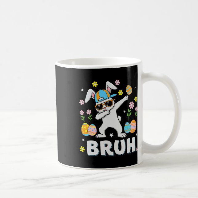 Mug Bruh Mème Pâques Jour Drôle Dabbing Bunny Eggs Gar (Droite)