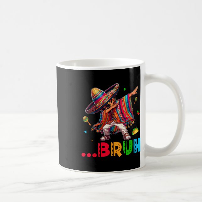 Mug Bruh Mexicain Garçon Dabbing Poncho Cinco De Mayo  (Droite)