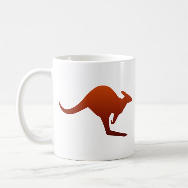Mug Brûlé Désert Orange Désert Gradient Kangaroo Silho (Gauche)