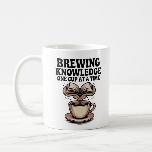 Mug Brûler la connaissance une coupe à la fois un café (Gauche)