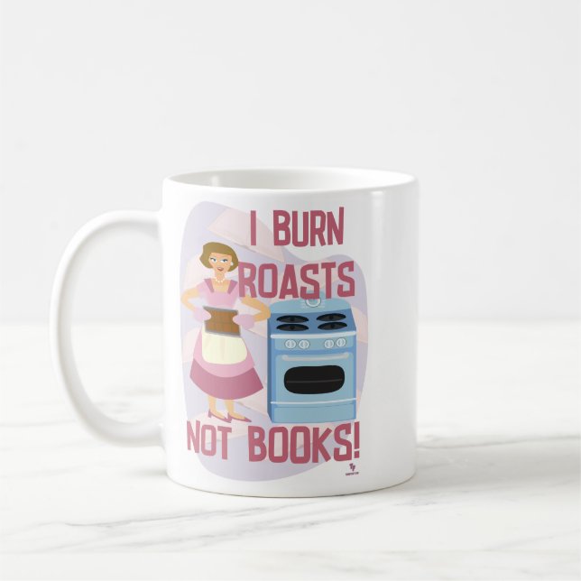 Mug Brûler les toits pas livres Sassy Retro Reader Épo (Gauche)