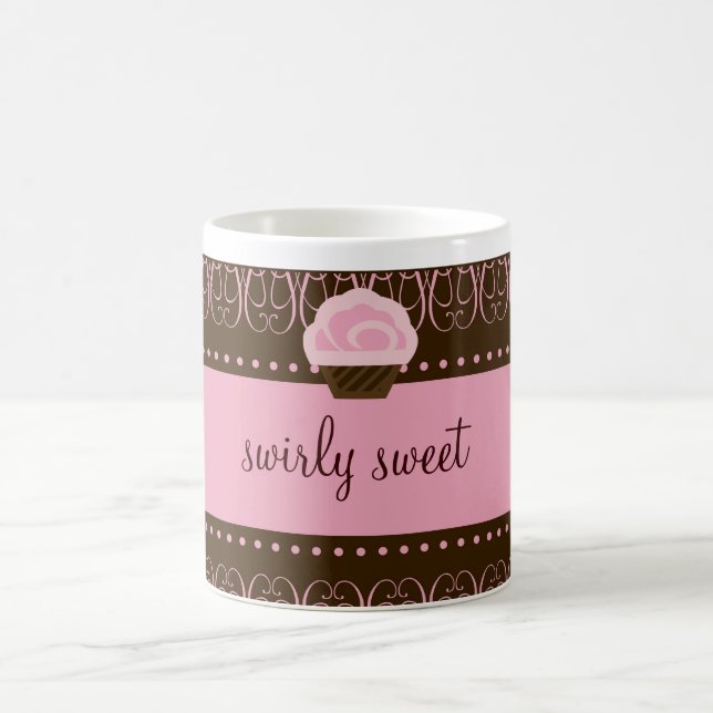 Mug Brun doux tourbillonnant du rose 311 (Centre)