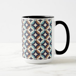Mug Brun moderne de la moitié du siècle et motif
