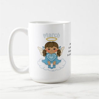 Mug Brune d'ange de pierre porte-bonheur de mars