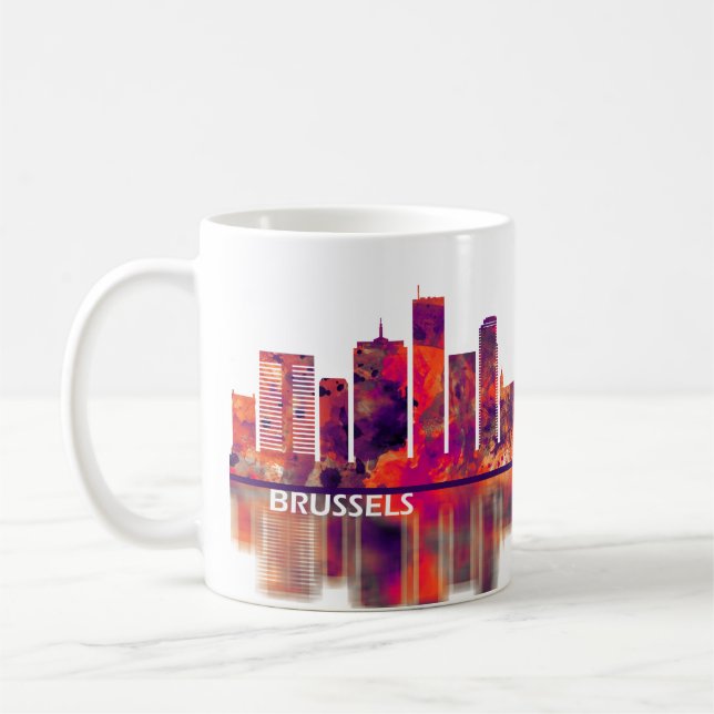 Mug Bruxelles Belgique Skyline (Gauche)