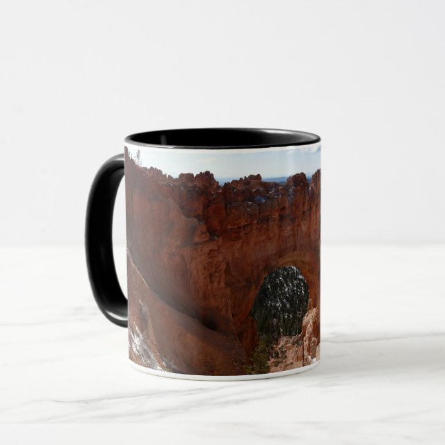 Mug Bryce Canyon Pont naturel Paysage neigeux Photo (Devant gauche)