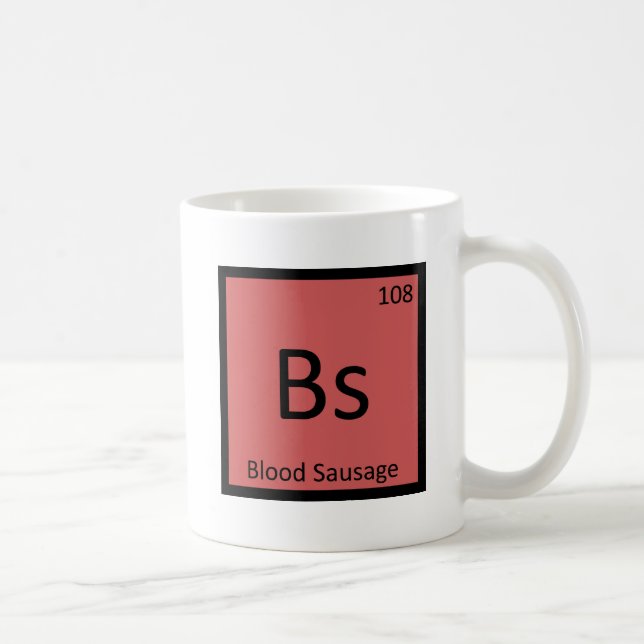 Mug Bs - Tableau périodique de chimie des saucissons d (Droite)