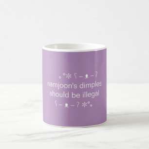 Mug BTS Namjoon RM Aesthetic Purple Cute Ado