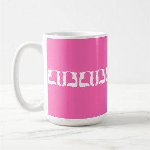 Mug Bubblegum Coeurs rose et blanc