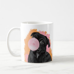 Mug Bubblegum Feu Carlin Noir Rose Et Orange