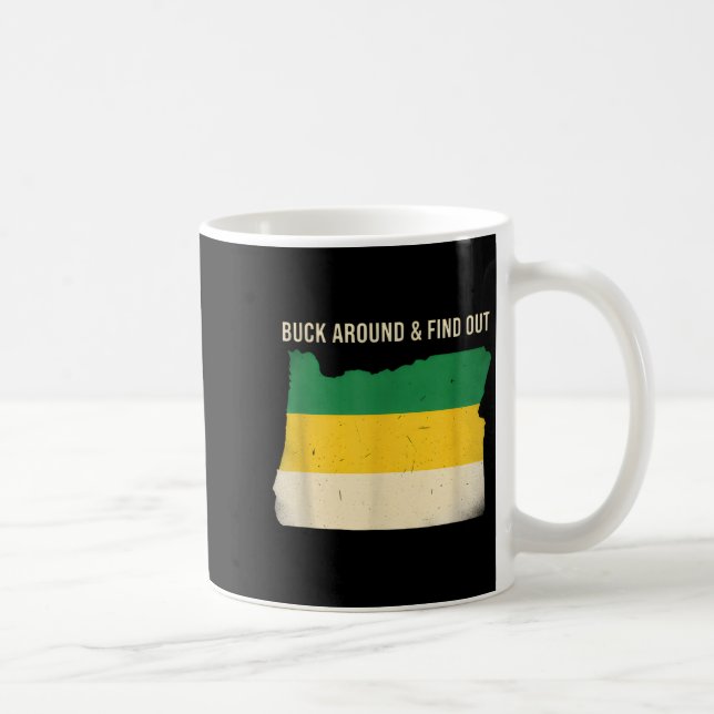 Mug Buck Around Oregon Map Funny Wildlife Adventure Vi (Droite)