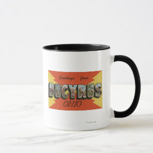 Mug Bucyrus, lettre ScenesBucyrus, OH d'OhioLarge