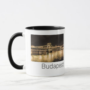 Mug Budapest avec le Pont à Chaînes Panorama Vintage