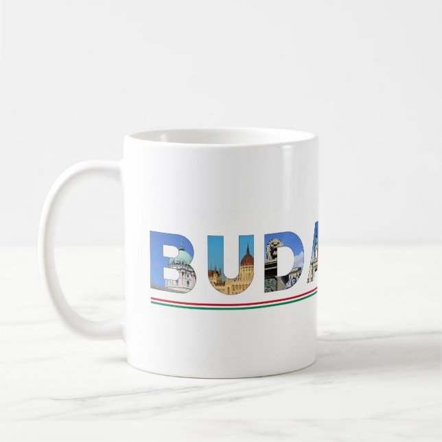 Mug budapest city hongrie repère intérieur nom (Gauche)