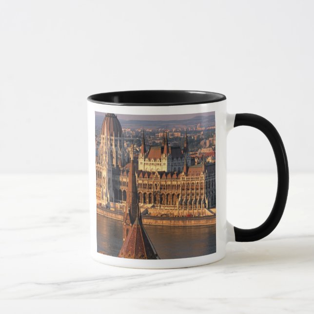 Mug Budapest, Hongrie, Rivière Danube, Parlement (Droite)
