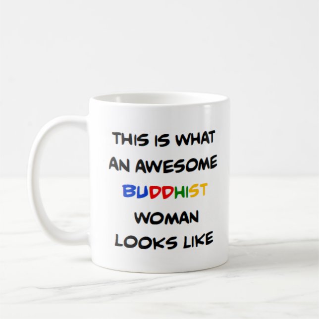 Mug buddhist woman, awesome (Gauche)