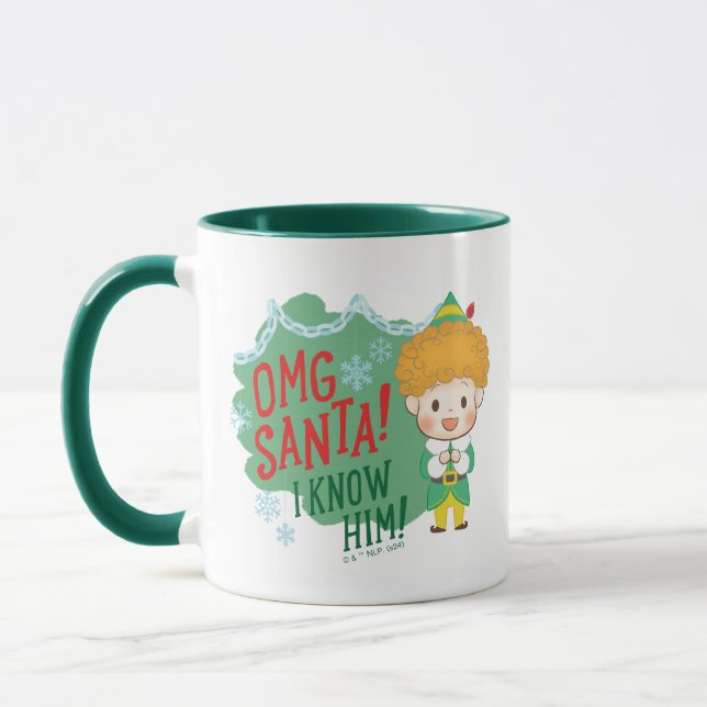Mug Buddy l'Elf OMG Père Noël ! Je Le Connais ! (Gauche)