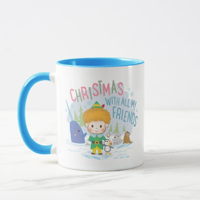 Mug Buddy l'Elfe Noël avec tous mes amis (Gauche)