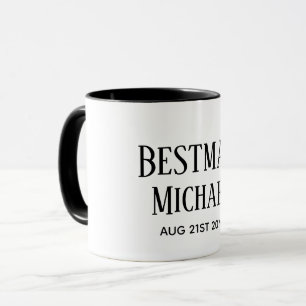 Mug BUDGET Bestman Groomsman DONS Classique Noir