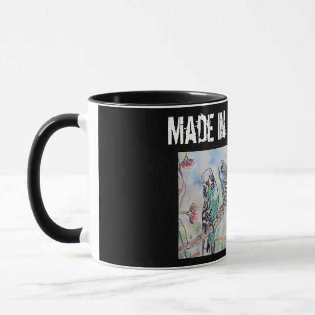 Mug Budgie Budgerigar Bird Made In Melbourne Birds (Gauche)