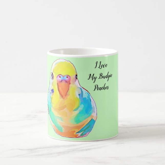 Mug Budgie's Name Pretty Budgerigar Parakeet Pet Bird (Centre)