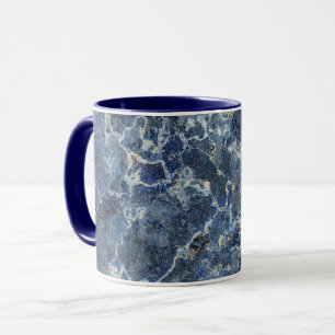 Mug Bue Gris Marbre Noir & Veines Beige