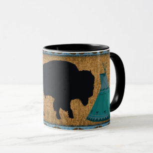 Mug Buffalo/bison amérindien