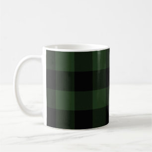 Mug Buffalo Check Celtic Green and Black Carrés Plaid