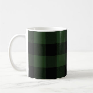 Mug Buffalo Check Celtic Green and Black Carrés Plaid