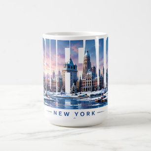 Mug Buffalo New York Skyline au bord du lac Souvenirs 