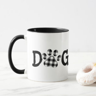 Mug Buffalo Plaid Chien Maman Pawprints