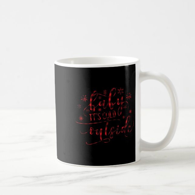 Mug Buffalo Plaid Christmas Song Baby It's Cold Outsid (Droite)