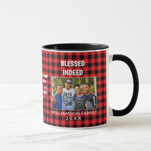 Mug Buffalo Plaid Famille chrétienne Noël