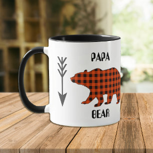 Mug Buffalo Plaid Papa Bear
