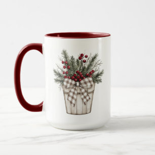 Mug Buffalo Plaid Pays Noël Personnalisé