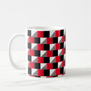 Mug Buffalo rouge et noir plaqué damier moderne