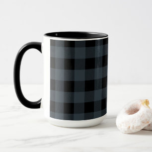 Mug Buffle noir et bleu plaqué Cadeau