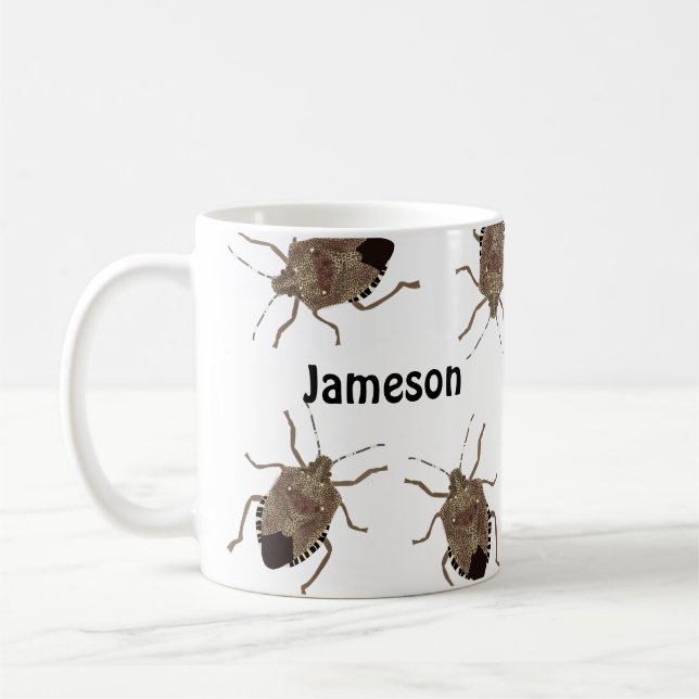 Mug Bugs Brown Stink Funny Déplaisant Personnalisé (Gauche)