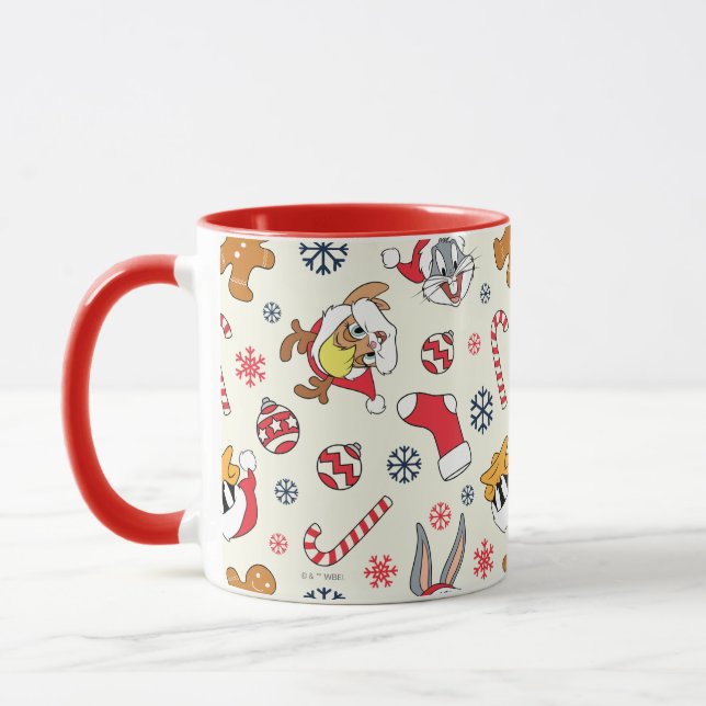 Mug BUGS BUNNY™, DAFFY DUCK™ & Lola Motif de Noël (Gauche)