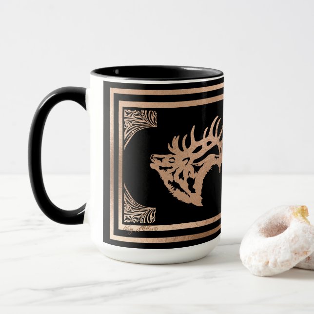 Mug Bull Elk (Avec donut)