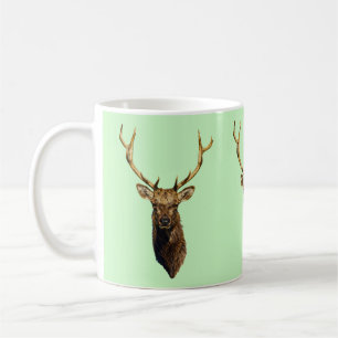 Mug Bull Elk Head animal nature faune art