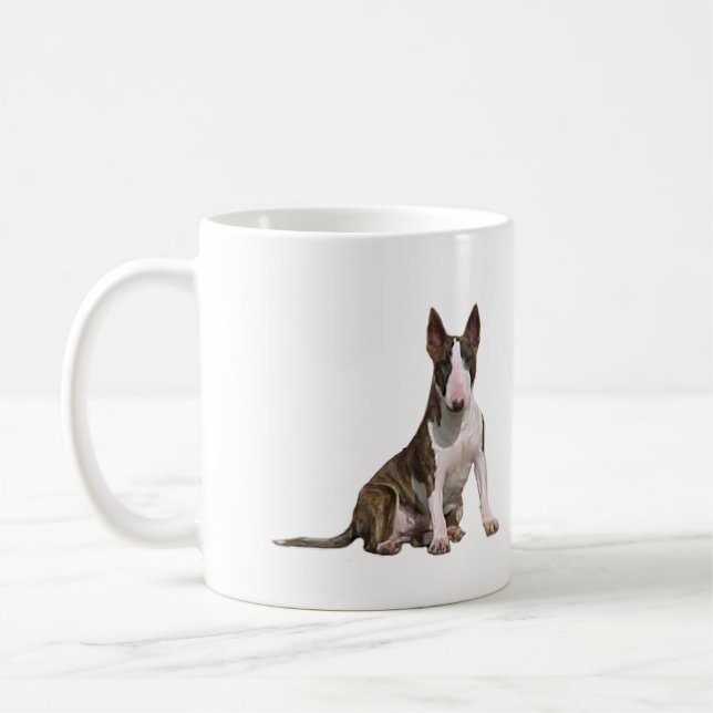 Mug Bull Terrier (B) - Bringé et blanc (Gauche)
