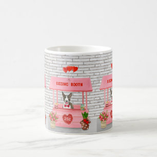 Mug Bull Terrier Chien Valentine's Day Kissing Booth